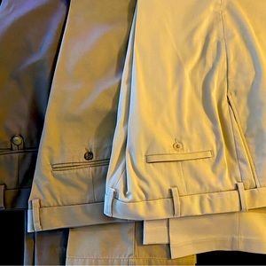 3 pair lot of Dockers and Haggar Mens Casual Pants 36 x 32